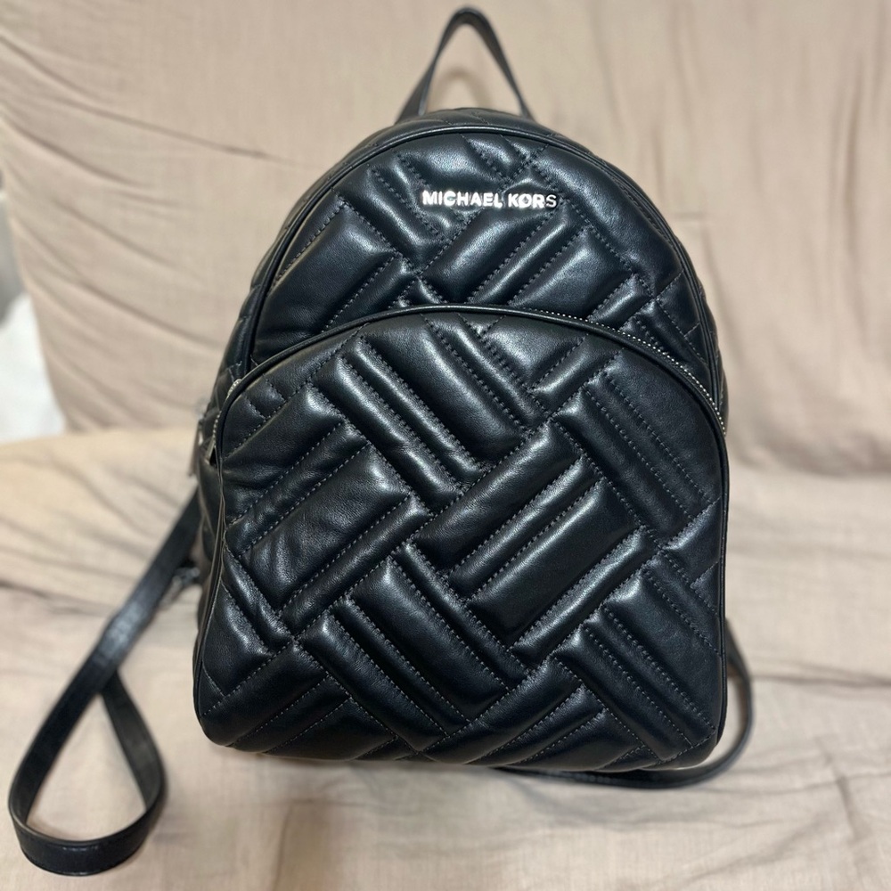 Michael Kors Quilted Black Backpack